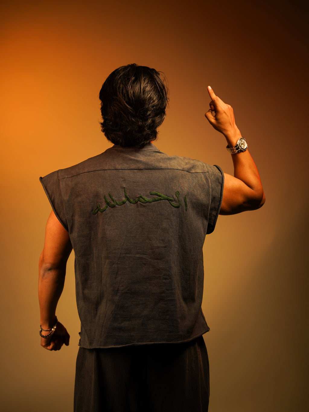 ALHAMDULILLAH EMBROIDERED Sleeveless oversize boxy fit T SHIRT