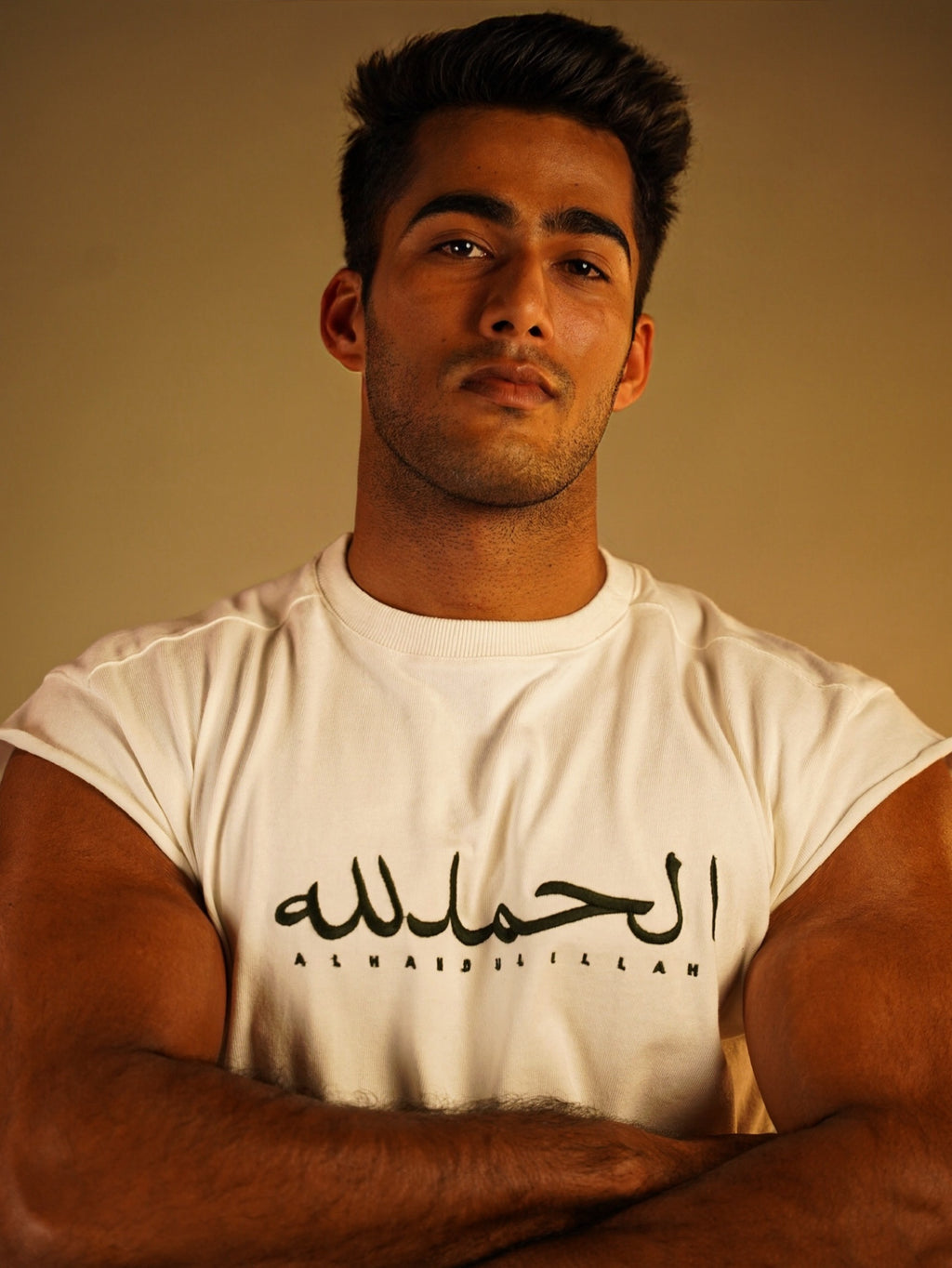 ALHAMDULILLAH EMBROIDERED Sleeveless oversize boxy fit T SHIRT