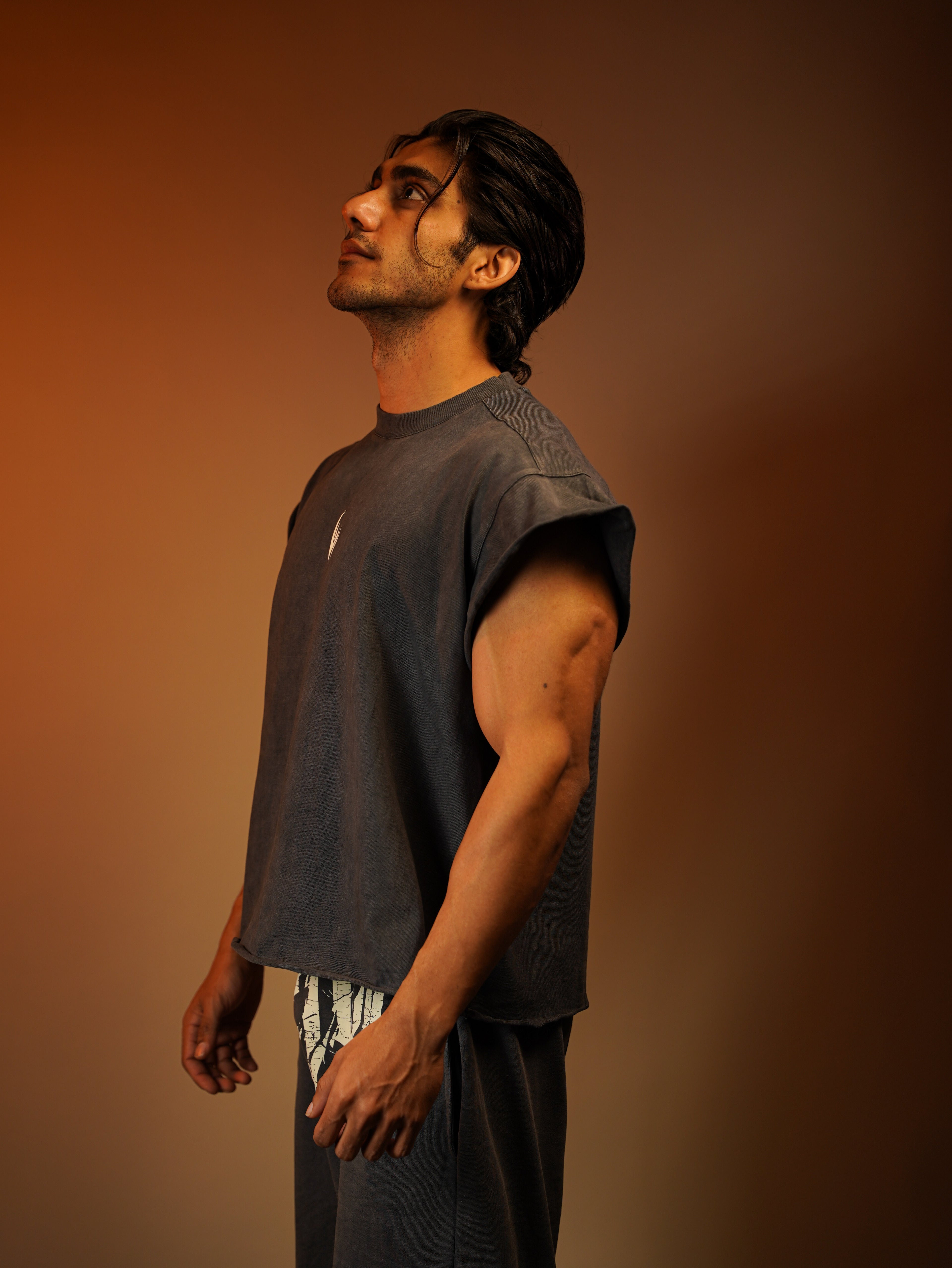 SOLEMN GRUNGE ACID WASH SIGILISM BACK PRINT CROP T-SHIRT