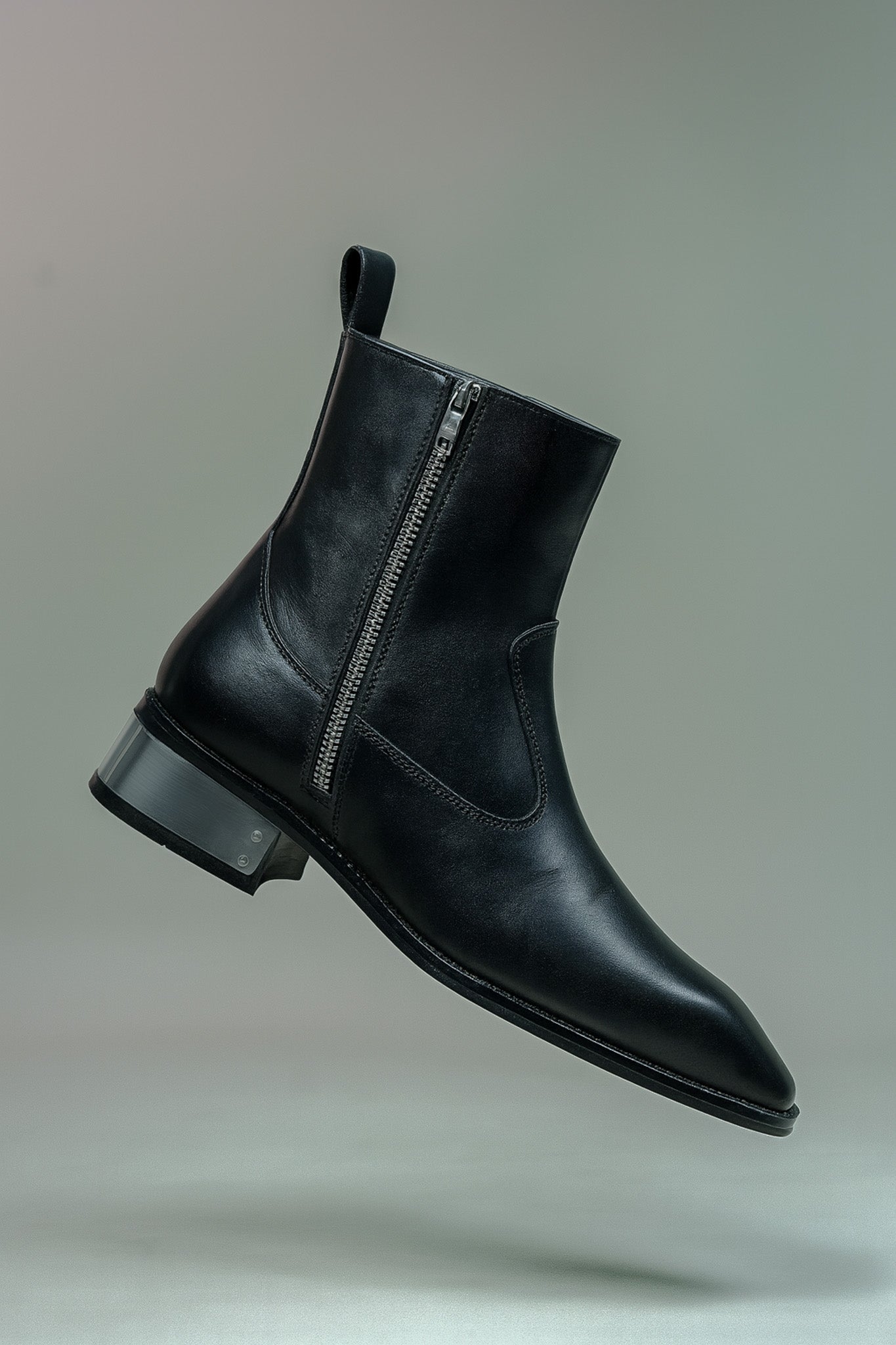 Scarface CHEALSEA Square toe (ITALIAN leather BOOTS)WITH STEEL