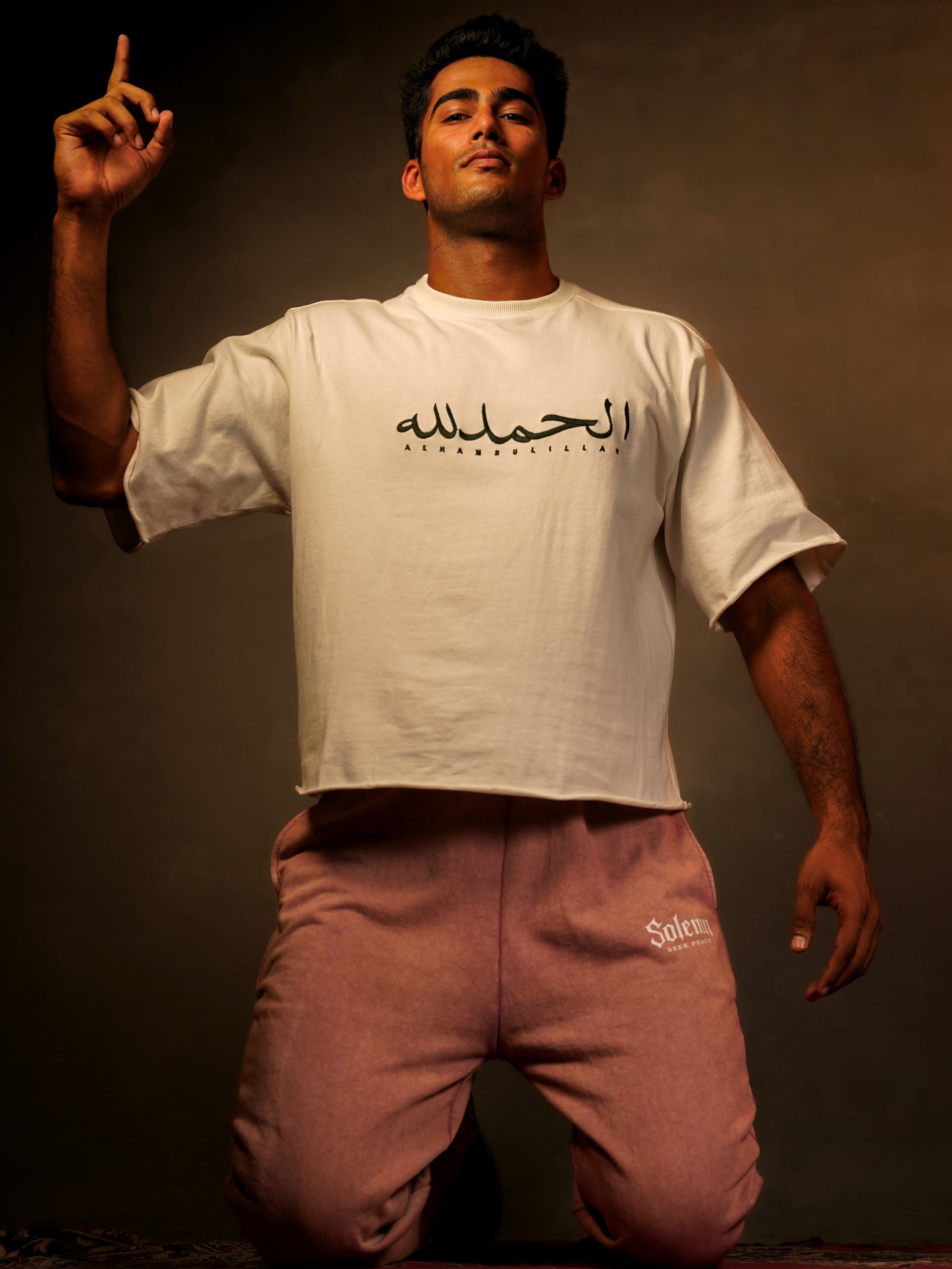 ALHAMDULILLAH EMBROIDERED half Sleeves oversize boxy fit T SHIRT