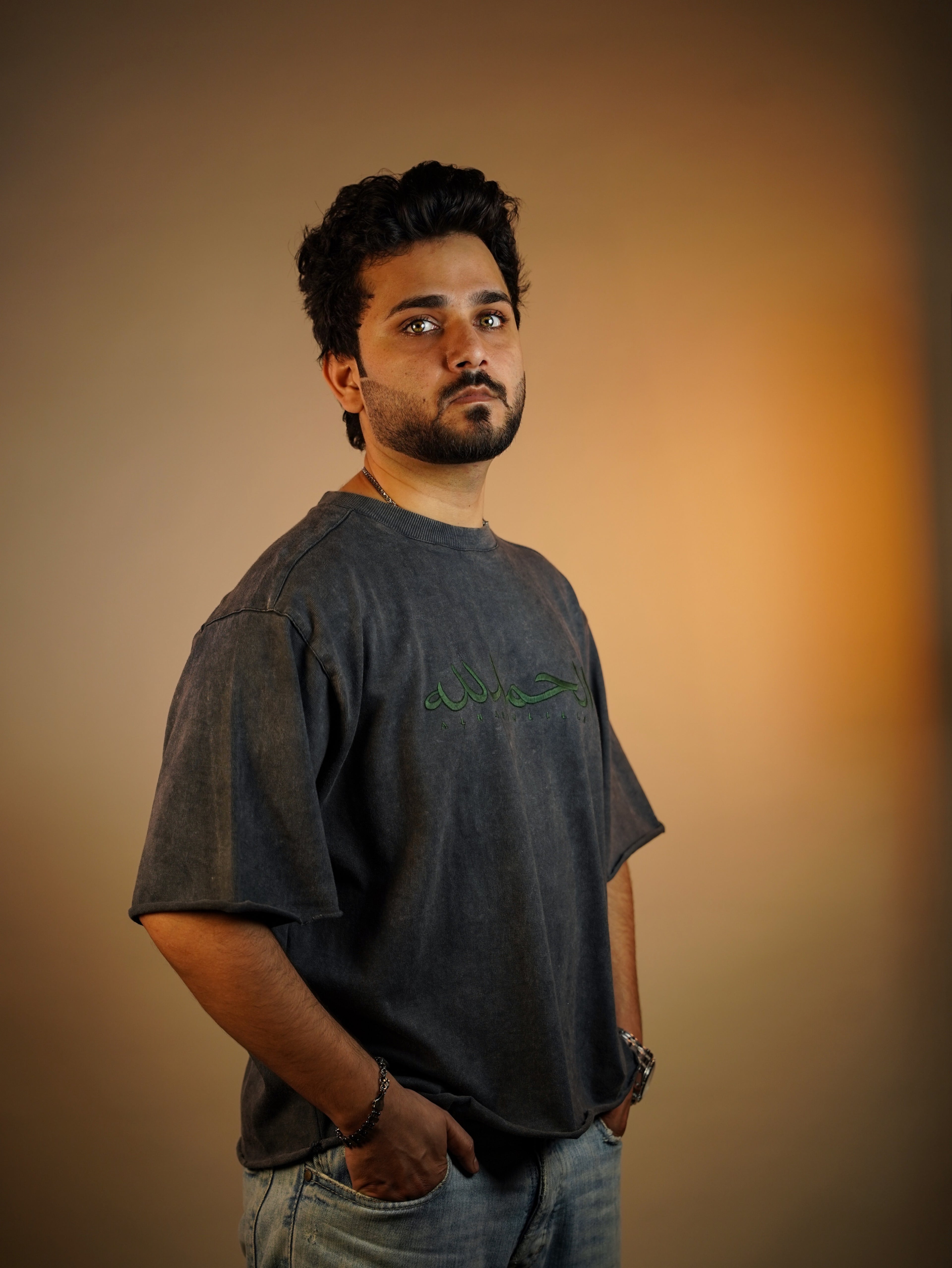 ALHAMDULILLAH EMBROIDERED half Sleeves oversize boxy fit T SHIRT