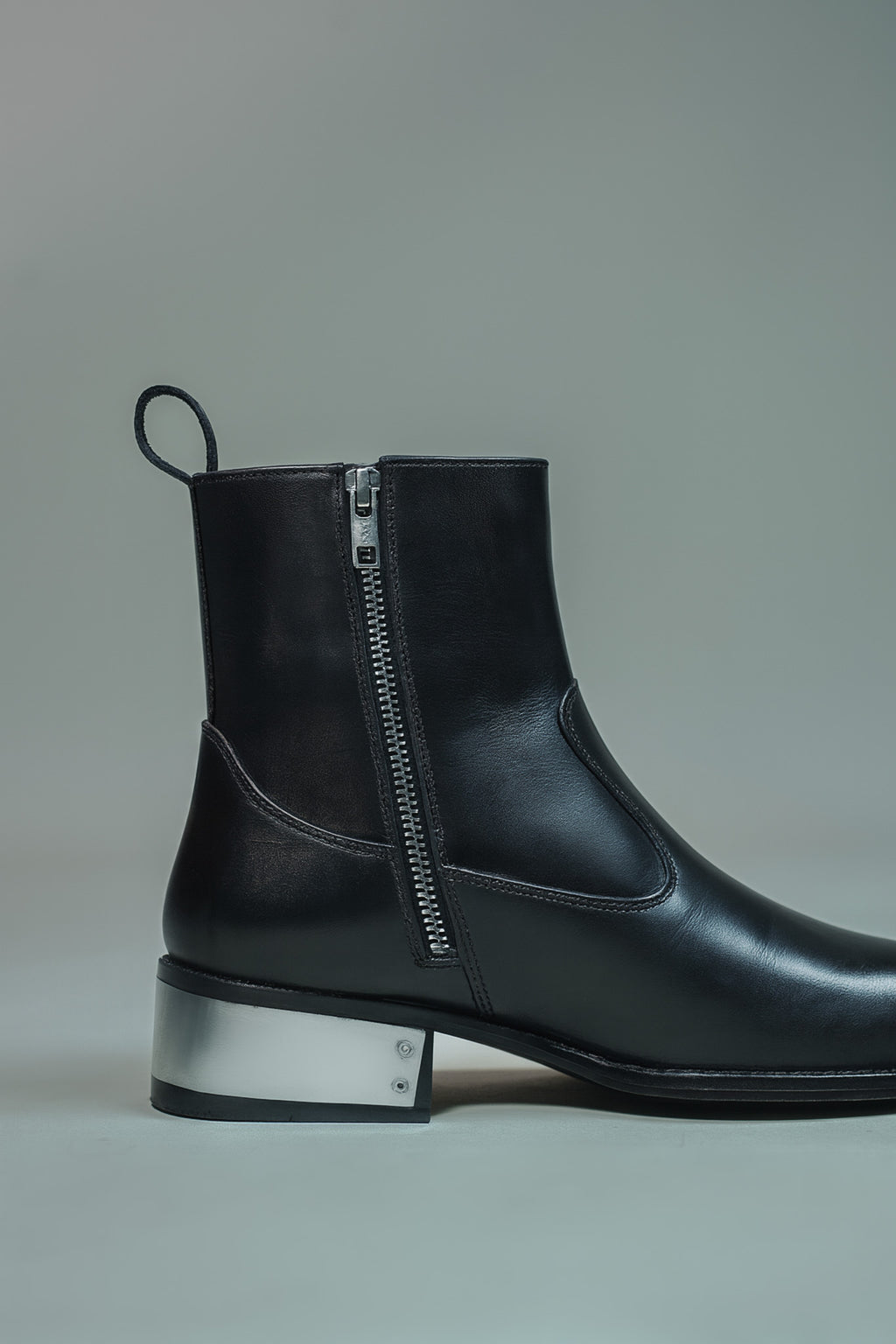 Scarface CHEALSEA Square toe (ITALIAN leather BOOTS)WITH STEEL