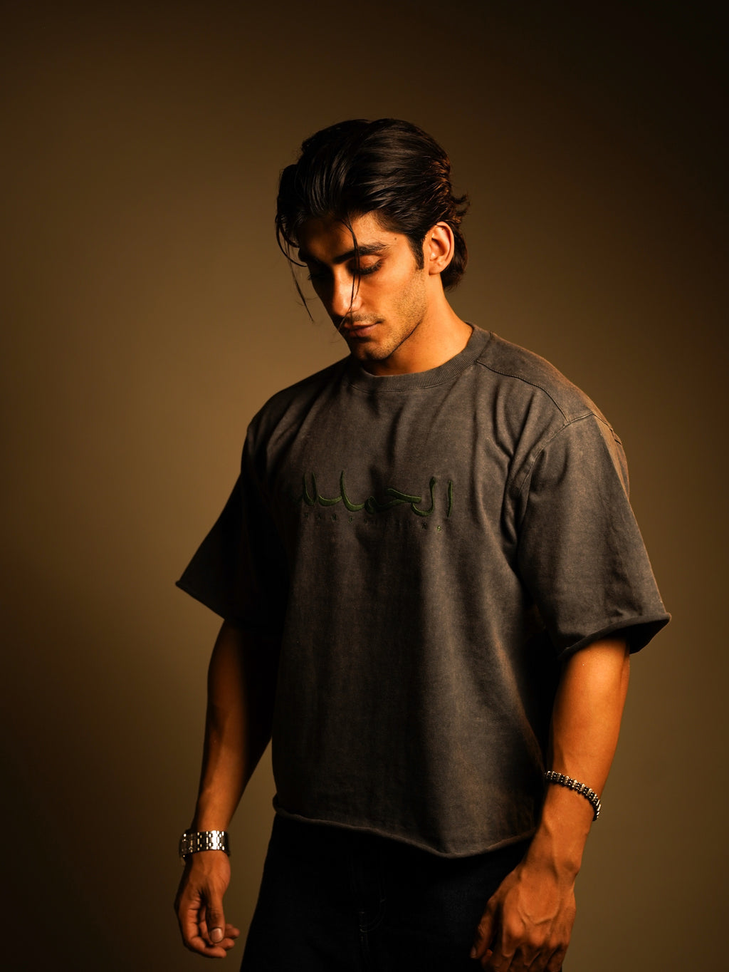 ALHAMDULILLAH EMBROIDERED half Sleeves oversize boxy fit T SHIRT