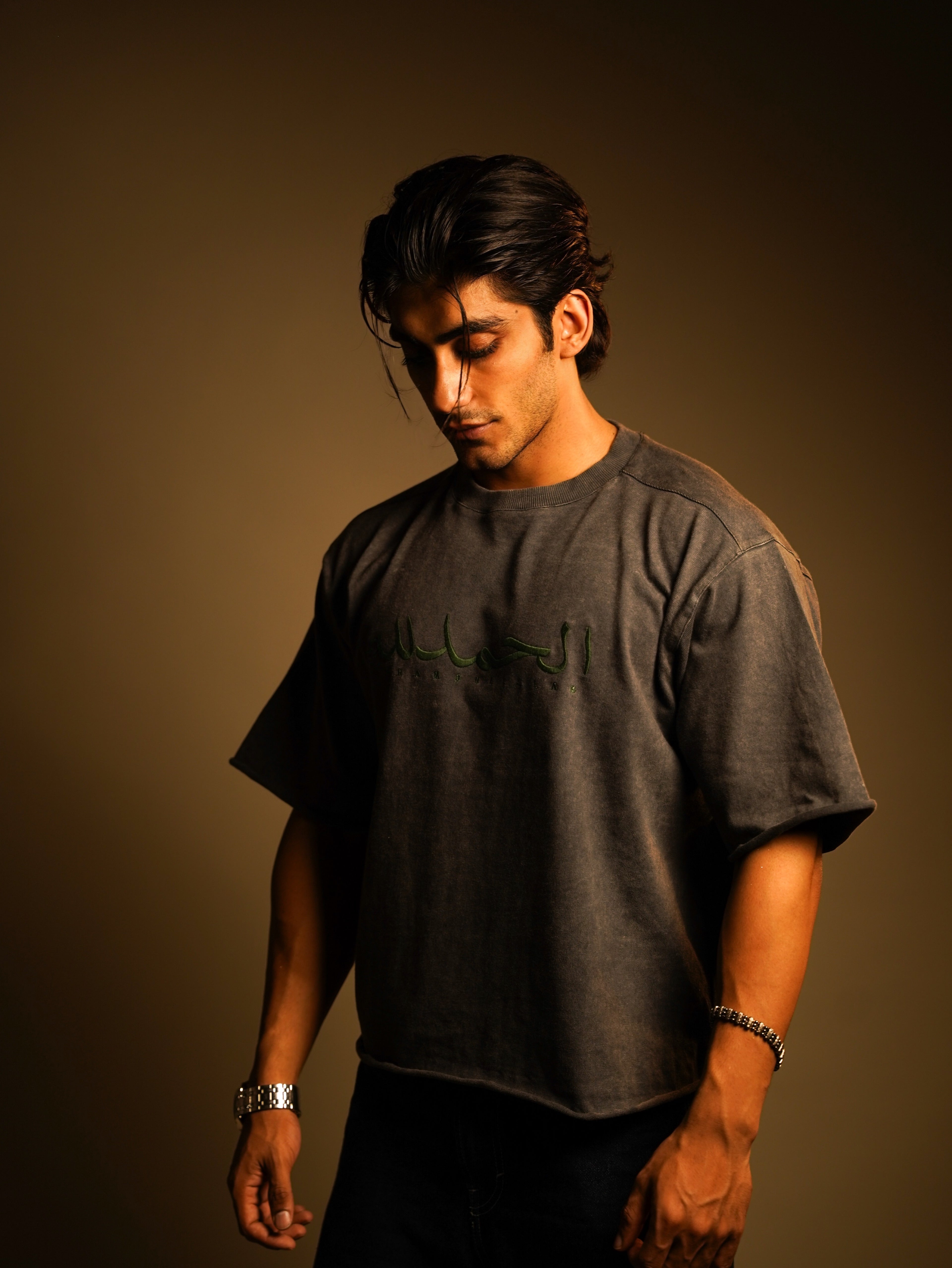 ALHAMDULILLAH EMBROIDERED half Sleeves oversize boxy fit T SHIRT