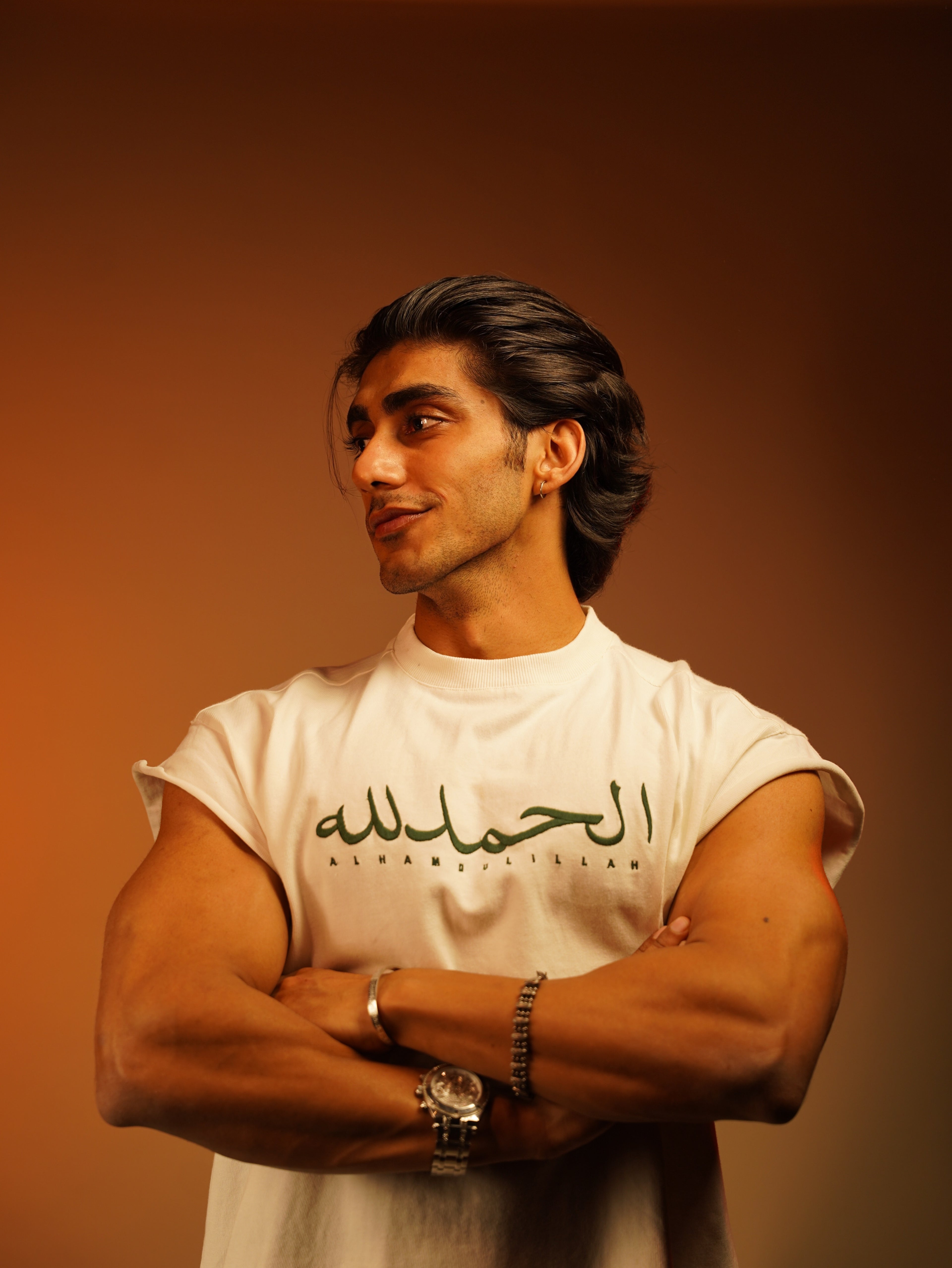 ALHAMDULILLAH EMBROIDERED Sleeveless oversize boxy fit T SHIRT