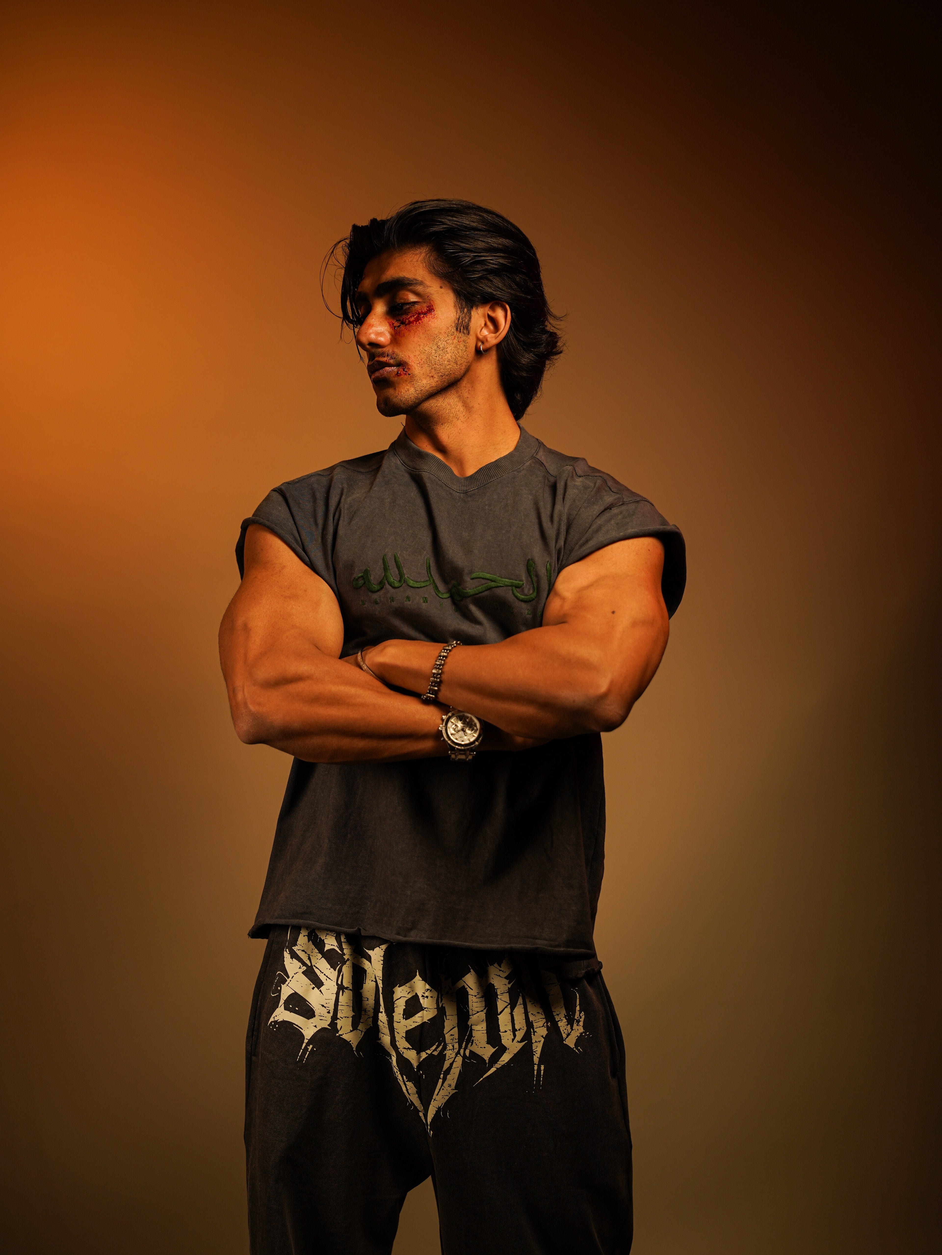 ALHAMDULILLAH EMBROIDERED Sleeveless oversize boxy fit T SHIRT