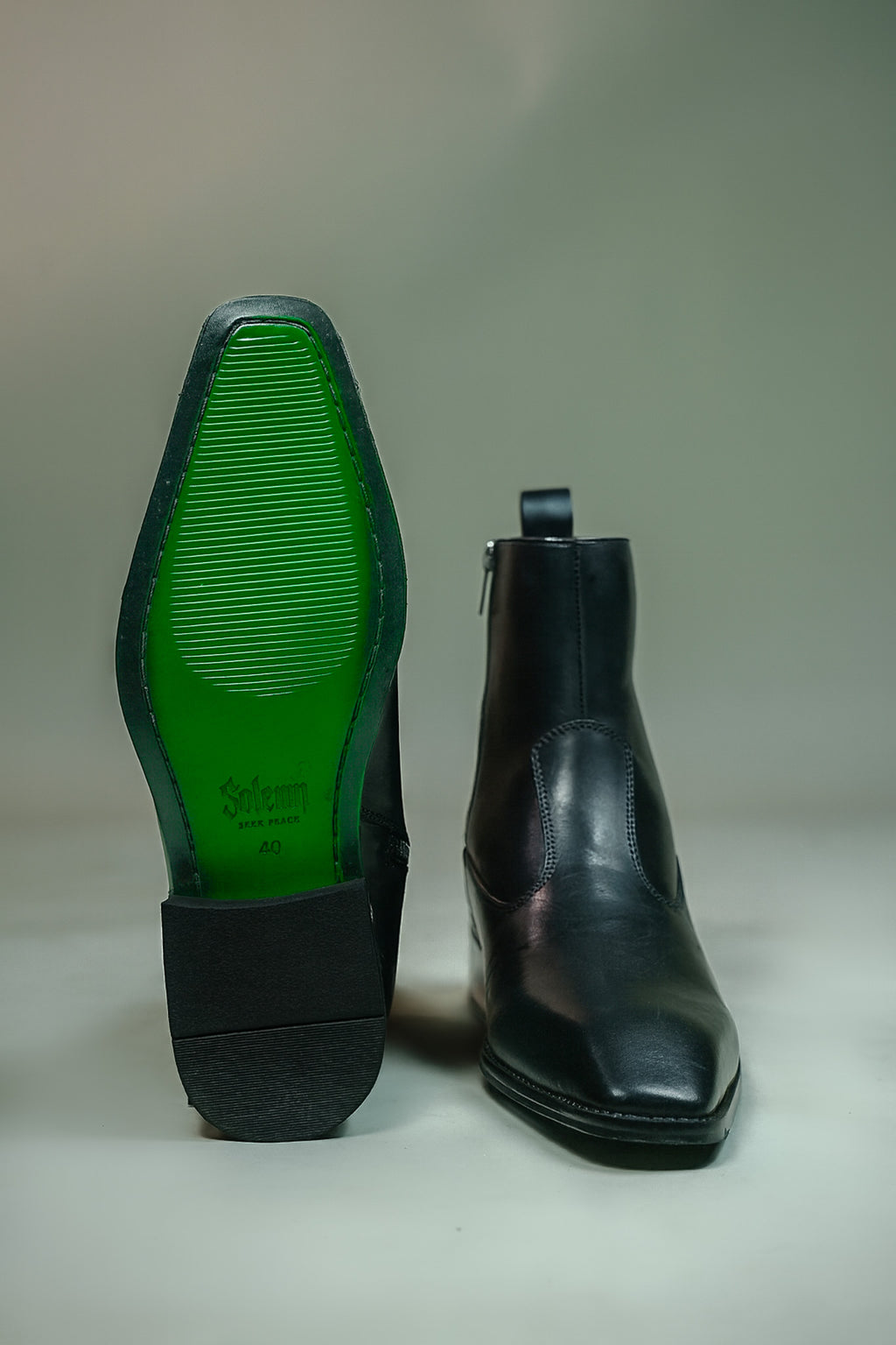 Scarface CHEALSEA Square toe (ITALIAN leather BOOTS)WITH STEEL