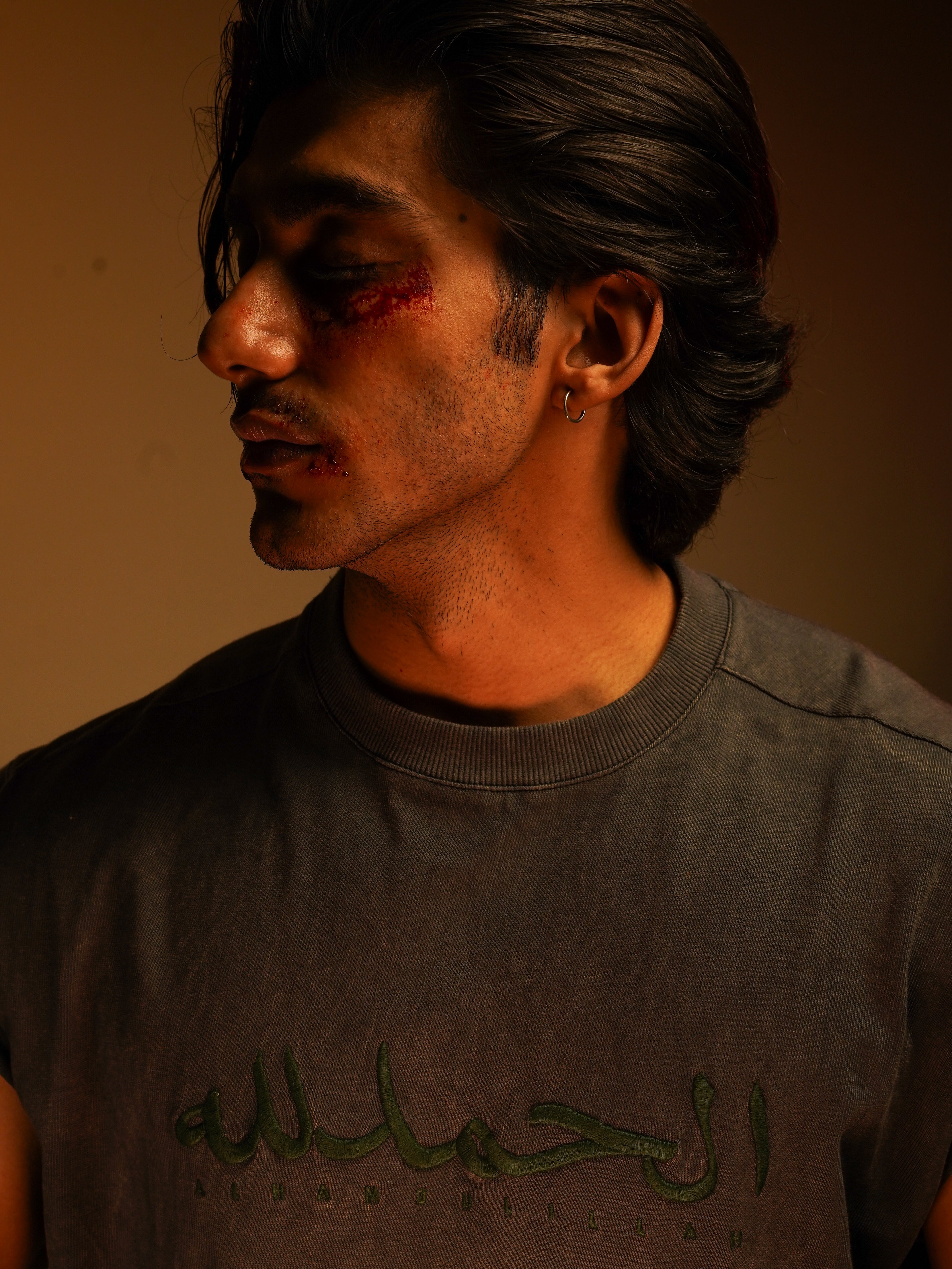 ALHAMDULILLAH EMBROIDERED Sleeveless oversize boxy fit T SHIRT