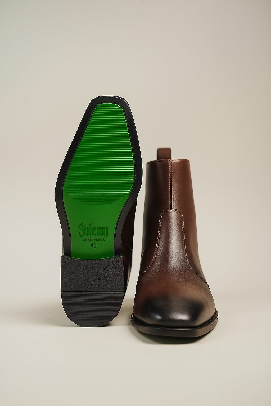 Scarface CHEALSEA Square toe (ITALIAN leather BOOTS)WITH STEEL