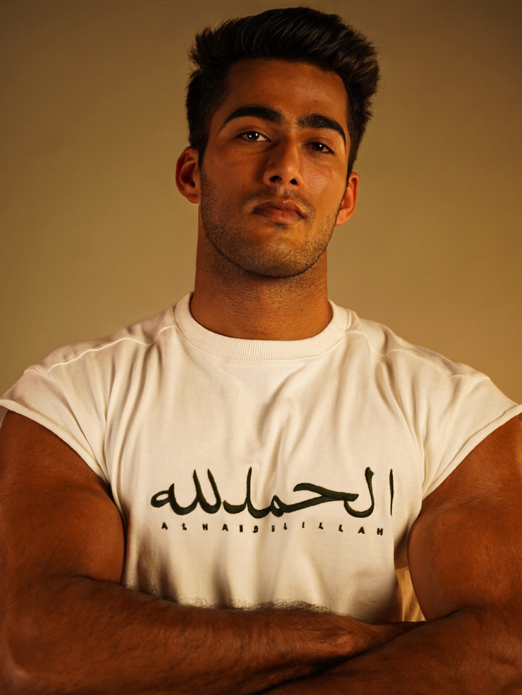 ALHAMDULILLAH EMBROIDERED Sleeveless oversize boxy fit T SHIRT
